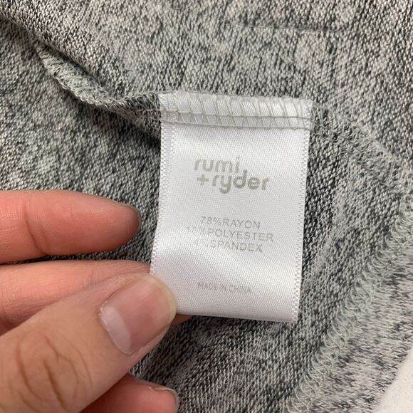 Rumi + Ryder Cardigan Womens L Large Gray Pockets Open Front Long Sleeve Knit - Picture 12 of 15